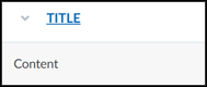 View of an accordion-style section in a D2L content page. The title for the section is visible and the content has been opened.